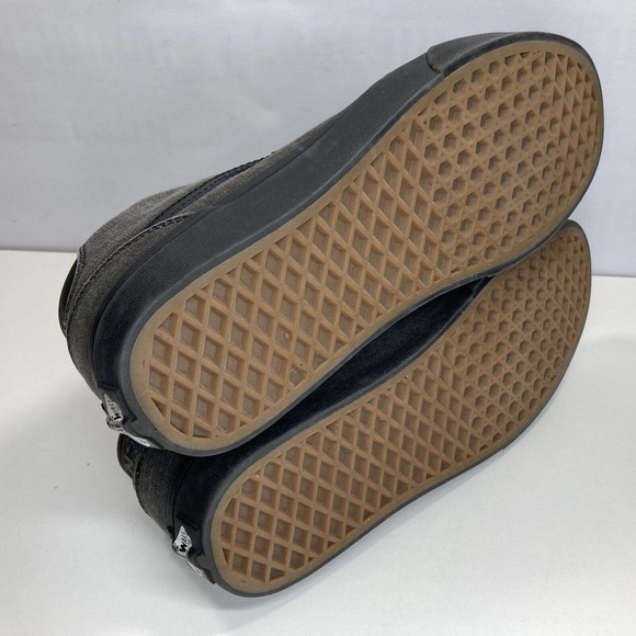 Used VANS Chapman Mid Dark Grey Shoes, Black Stripe, Mens US 8 - Picture 3 of 9